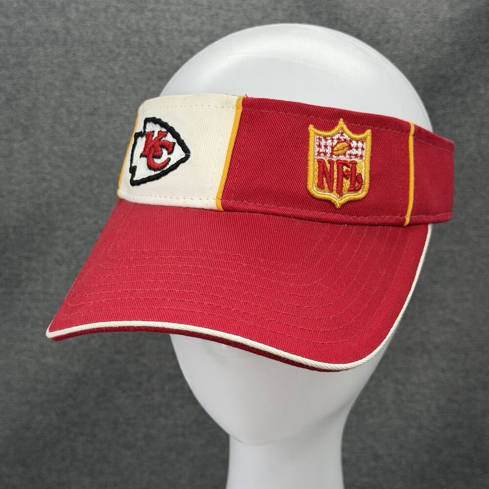 Reebok NFL Kansas City Chiefs Mens Adult Visor Hat Cap One Size Fits All Cotton